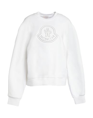 Moncler Woman Sweatshirt White Size M Polyamide, Cotton