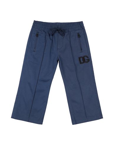 Dolce & Gabbana Toddler Boy Pants Navy Blue Size 3 Cotton, Elastane In Navy Blue