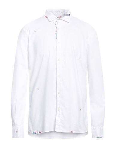 Bob Man Shirt White Size Xxl Linen, Cotton In White