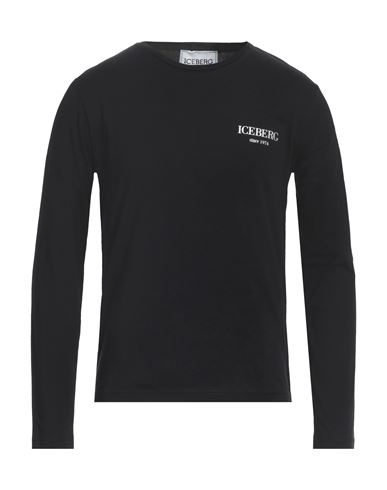 Shop Iceberg Man T-shirt Black Size Xl Cotton