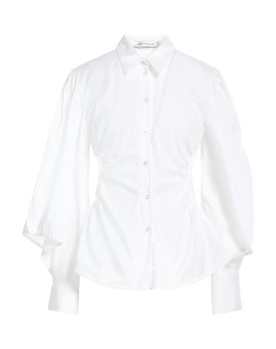 Shop Simona Corsellini Woman Shirt White Size 4 Cotton, Polyamide, Elastane