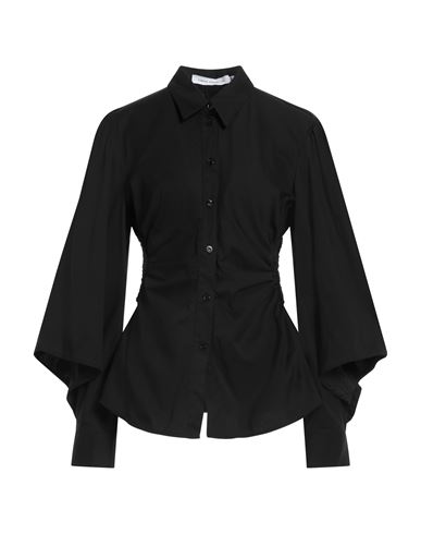 Shop Simona Corsellini Woman Shirt Black Size 10 Cotton, Polyamide, Elastane