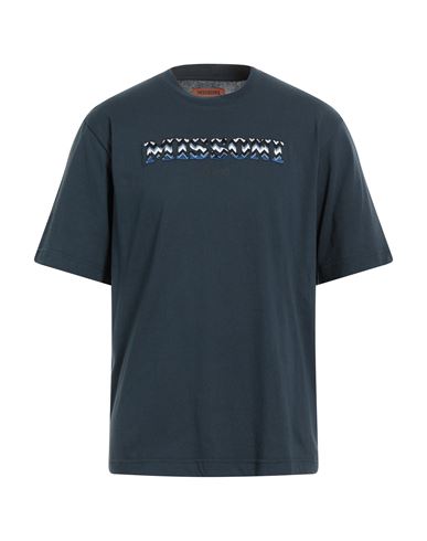 Missoni Man T-shirt Midnight Blue Size L Cotton