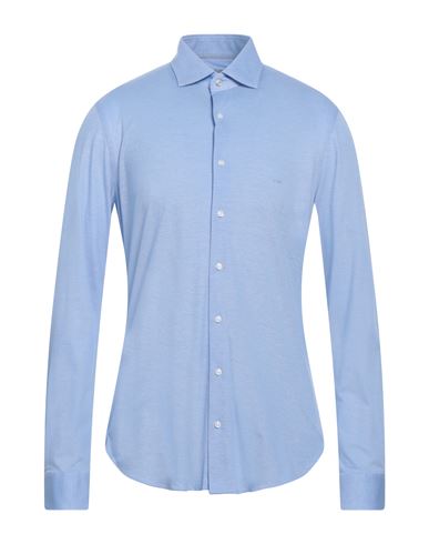 Michael Kors Mens Man Shirt Sky Blue Size 16 Cotton
