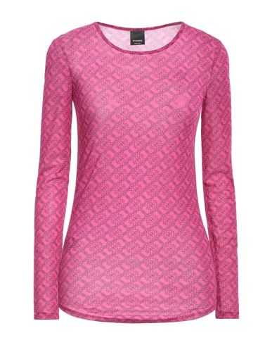 Shop Pinko Woman T-shirt Fuchsia Size L Polyamide, Elastane
