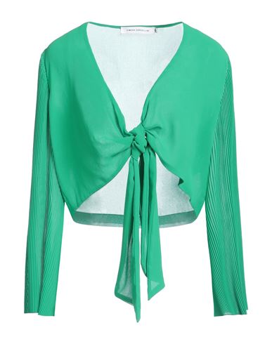 Simona Corsellini Woman Shrug Green Size 2 Polyester In Green