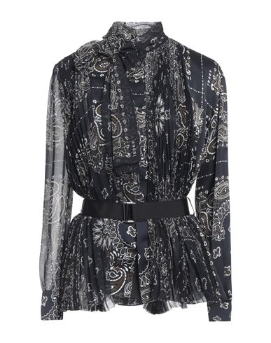 Sacai Woman Shirt Lead Size 2 Polyester In Grey