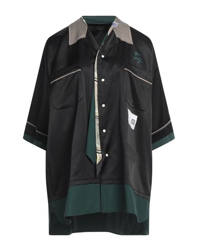 Miharayasuhiro Maison Mihara Yasuhiro Woman Shirt Black Size 8 Rayon, Cotton