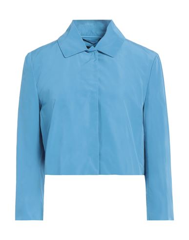 Shop Weekend Max Mara Woman Jacket Light Blue Size 12 Polyester, Cotton