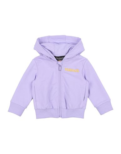 Versace Young Newborn Boy Sweatshirt Lilac Size 3 Cotton, Elastane, Polyester, Viscose In Purple