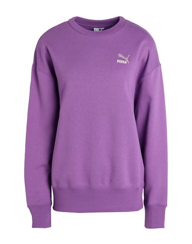 Puma Better Classics Relaxed Crew Tr Woman Sweatshirt Purple Size L Cotton