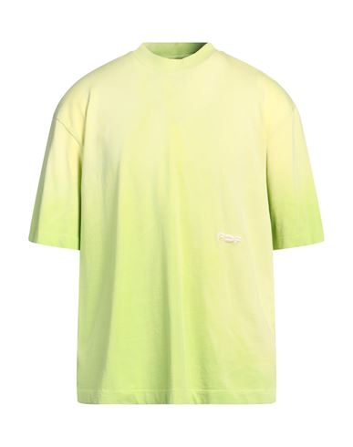 Shop Pdf Man T-shirt Acid Green Size Xl Cotton
