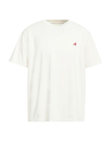 Shop Autry Man T-shirt Off White Size Xl Cotton