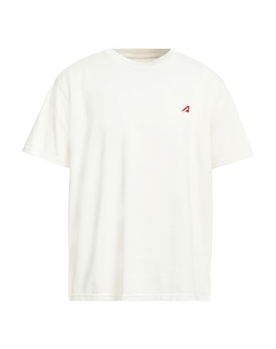 Shop Autry Man T-shirt Off White Size L Cotton