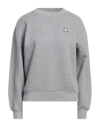Shop Maison Kitsuné Woman Sweatshirt Grey Size S Cotton