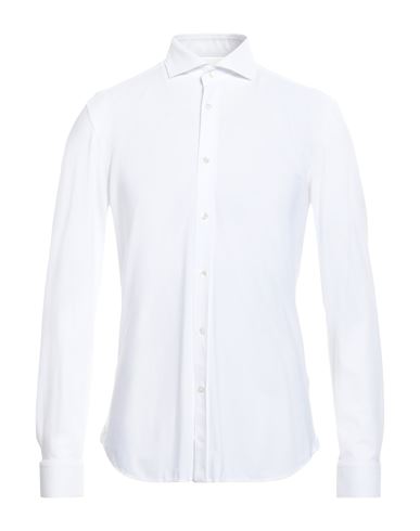 Cc Collection Corneliani Man Shirt White Size 17 Polyamide, Elastane