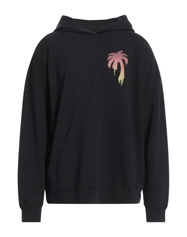 Palm Angels Man Sweatshirt Black Size M Cotton, Elastane