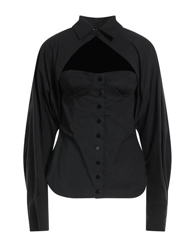 Shop Attico The  Woman Shirt Black Size 6 Cotton, Elastane