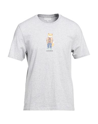 Maison Kitsuné Man T-shirt Light Grey Size S Cotton