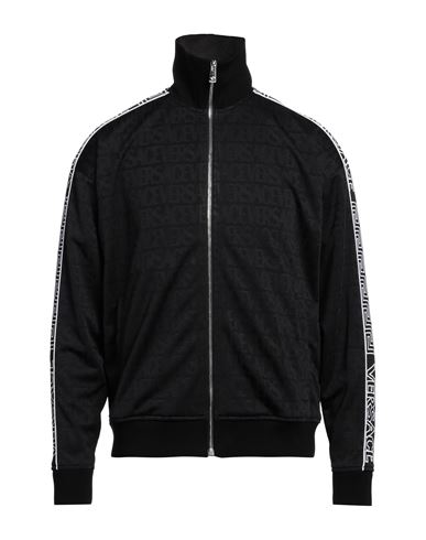 Shop Versace Man Sweatshirt Black Size Xl Polyester, Cotton