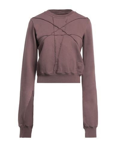 Rick Owens Drkshdw Drkshdw By Rick Owens Woman Sweatshirt Cocoa Size S Cotton In Brown