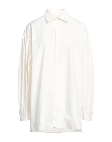 Shop Plan C Woman Shirt Ivory Size 4 Polyester, Cotton In White