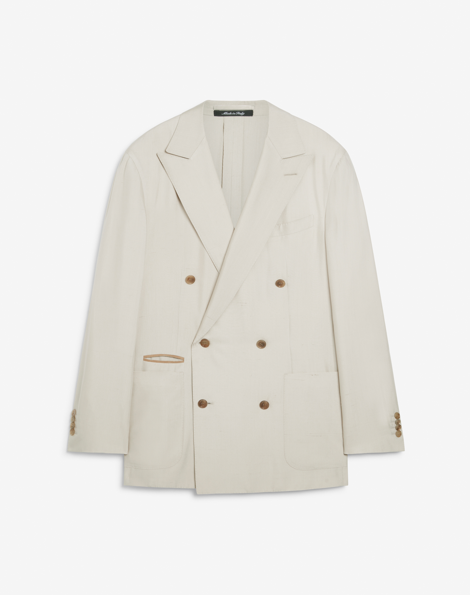 Dunhill Silk Dupioni Cavendish Double Breasted Sports Coat In White