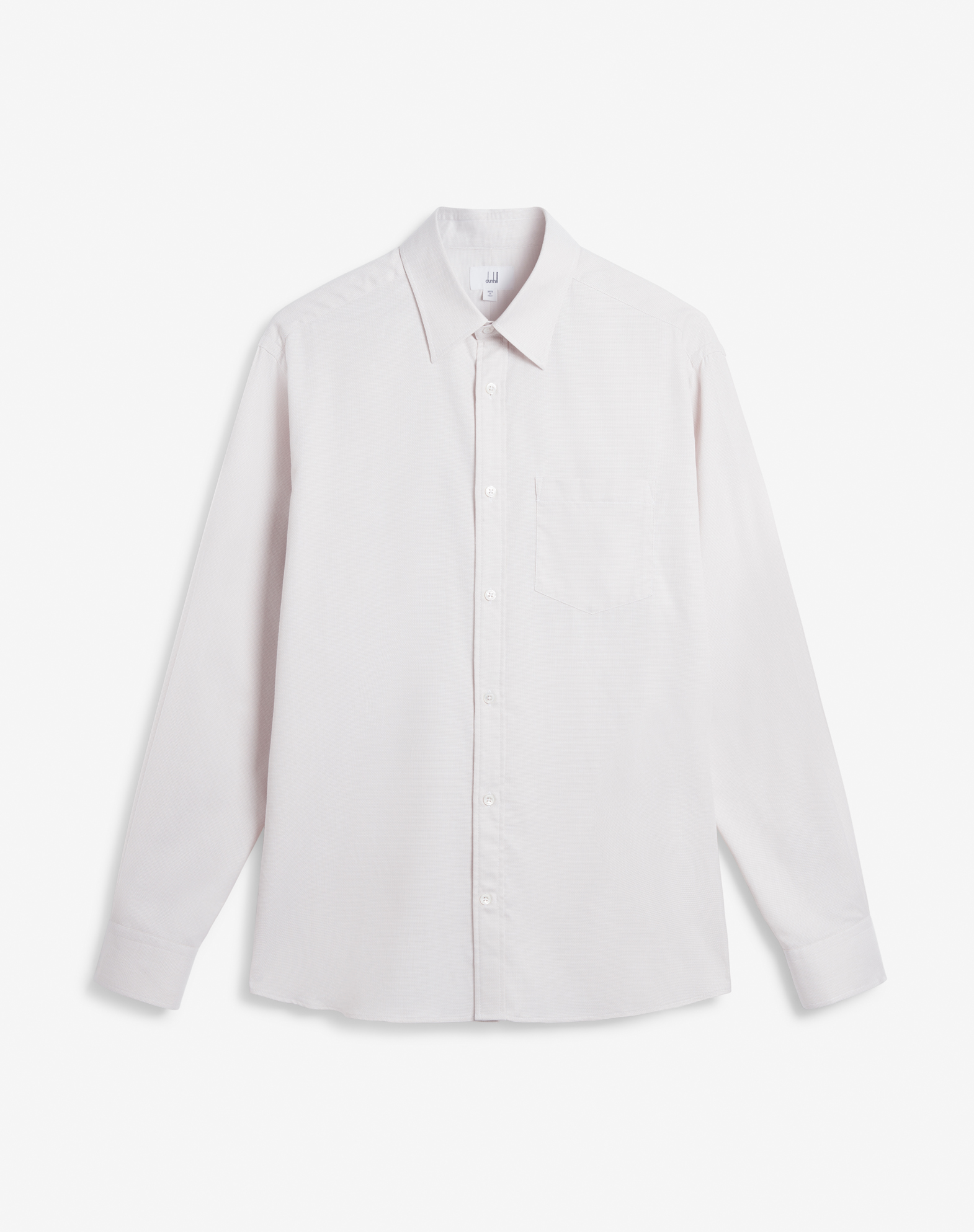 DUNHILL BASKET WEAVE COTTON LONG SLEEVE BUTTON DOWN SHIRT 