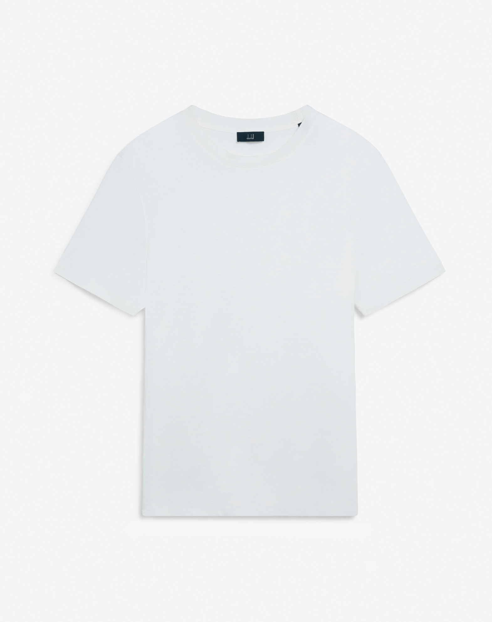Shop Dunhill Linen Cotton Short Sleeve T-shirt In White