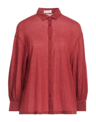 Shop Siyu Woman Shirt Brick Red Size 8 Wool, Polyamide
