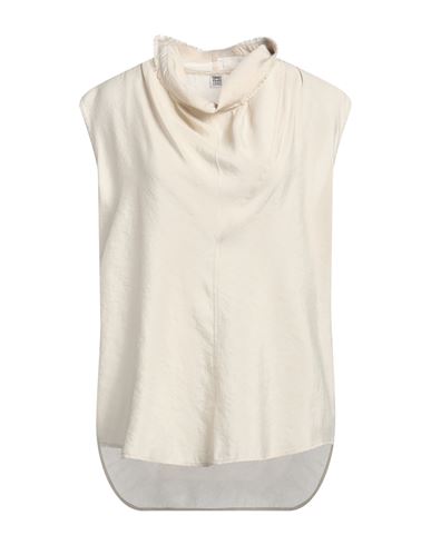 Totême Toteme Woman Top Sand Size 6 Viscose, Polyester In Neutral