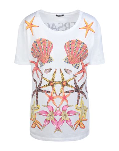 Shop Versace Tresor De La Mer T-shirt Woman T-shirt White Size 8 Cotton