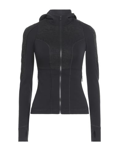 Versace Woman Sweatshirt Black Size S Polyamide, Elastane