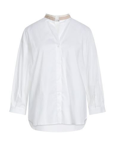 Shop Peserico Woman Shirt White Size 6 Cotton, Elastane