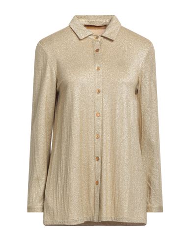 Shop Siyu Woman Shirt Gold Size 6 Viscose, Polyamide, Polyester