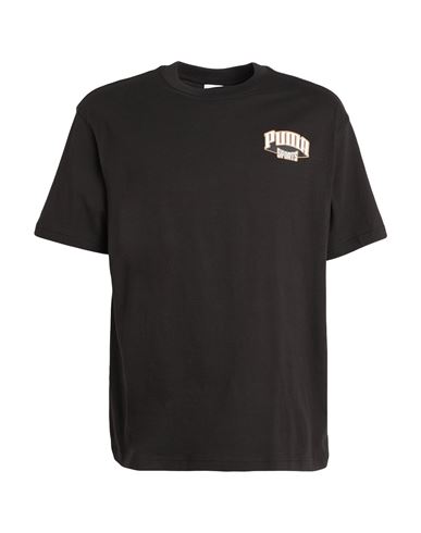 Shop Puma Team For The Fanbase Graphic Tee Man T-shirt Black Size Xl Cotton