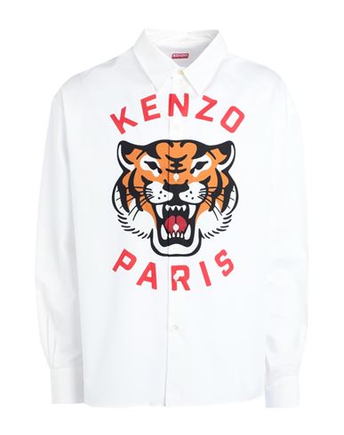 Shop Kenzo Man Shirt White Size 16 ½ Cotton