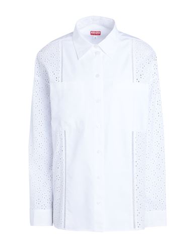 Shop Kenzo Woman Shirt White Size 8 Cotton, Polyester
