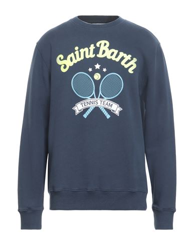 Mc2 Saint Barth Man Sweatshirt Navy Blue Size L Cotton