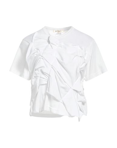 Shop Comme Des Garçons Woman T-shirt White Size S Polyester, Cotton