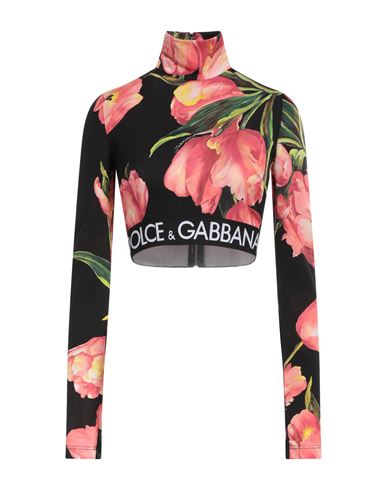 Shop Dolce & Gabbana Woman Top Black Size 4 Silk, Elastane, Polyester