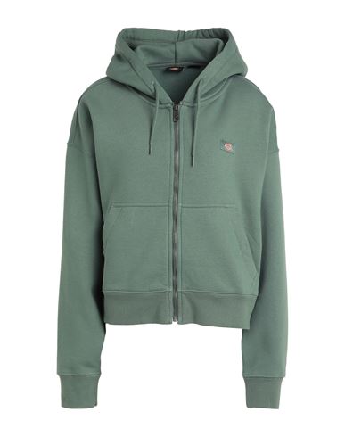 Shop Dickies Oakport Zip Hoodie Dark Forest Woman Sweatshirt Military Green Size S Cotton, Polyester