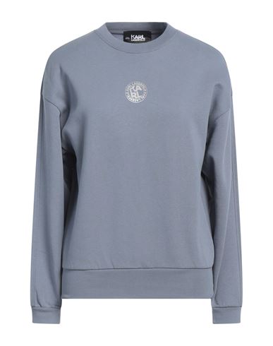 Shop Karl Lagerfeld Woman Sweatshirt Pastel Blue Size L Cotton