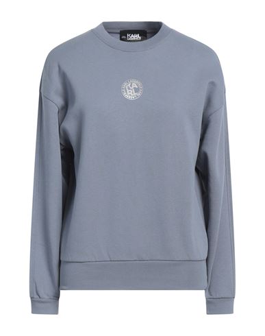 Karl Lagerfeld Woman Sweatshirt Pastel Blue Size L Cotton In Blue