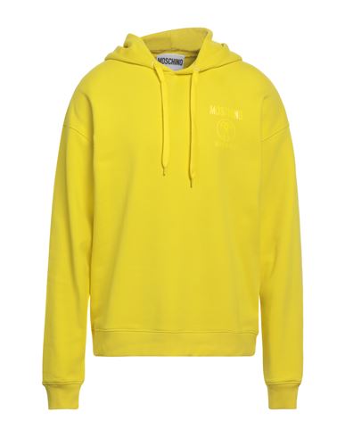 Moschino Man Sweatshirt Yellow Size 46 Cotton