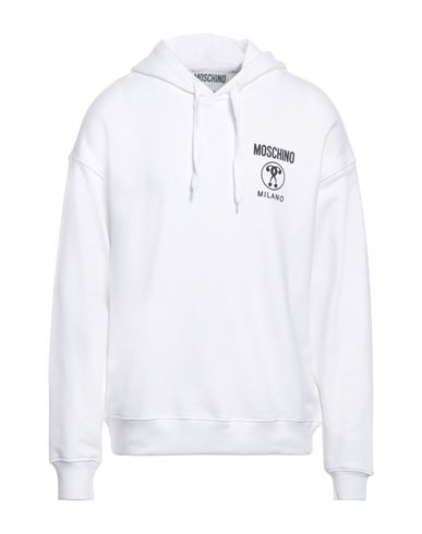 Moschino Man Sweatshirt White Size 40 Cotton In White
