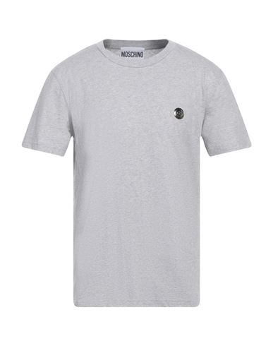Moschino Man T-shirt Light Grey Size 40 Cotton In Gray