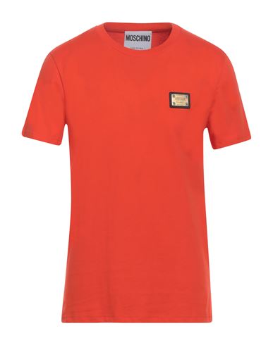 Moschino Man T-shirt Tomato Red Size 40 Cotton