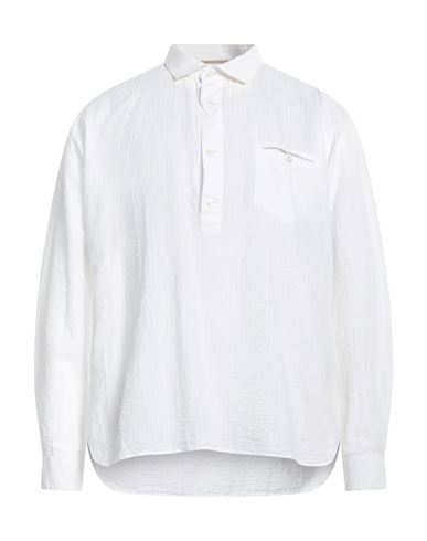 Tintoria Mattei 954 Man Shirt White Size 17 Cotton, Linen