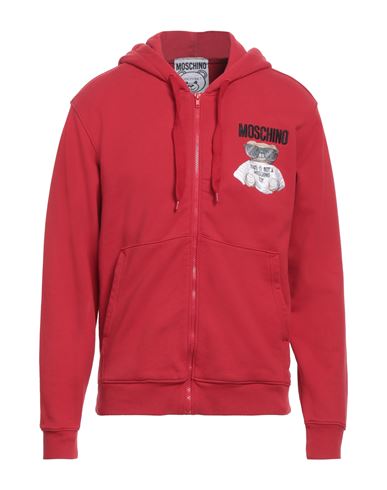 Shop Moschino Man Sweatshirt Red Size 40 Cotton